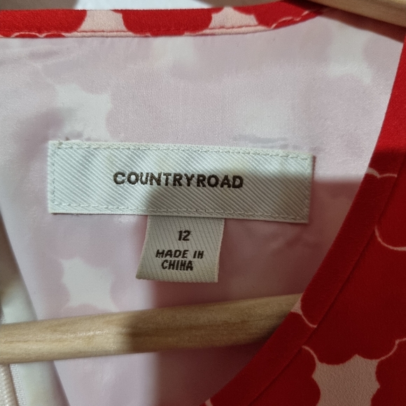 Country road Size 12 Red Sleeveless Summer Dress - Picture 5 of 6